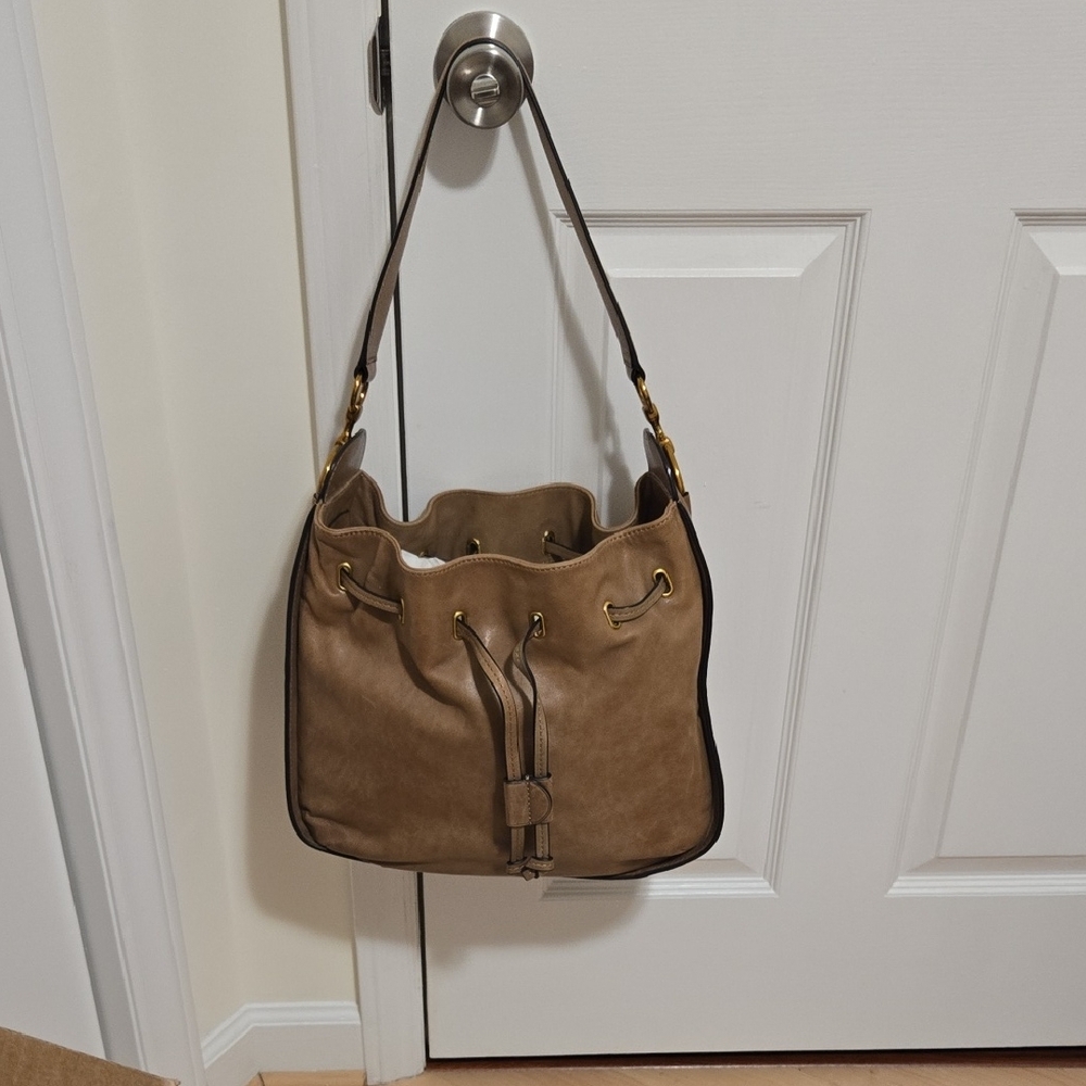 Frye Leather Drawstring Shoulder Bag
